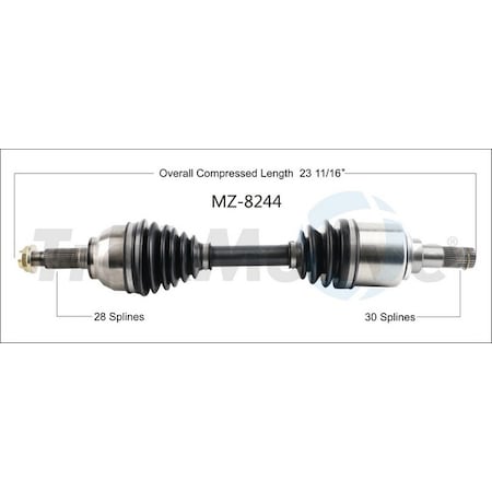 Surtrack Axle Cv Axle Shaft, Mz-8244 MZ-8244